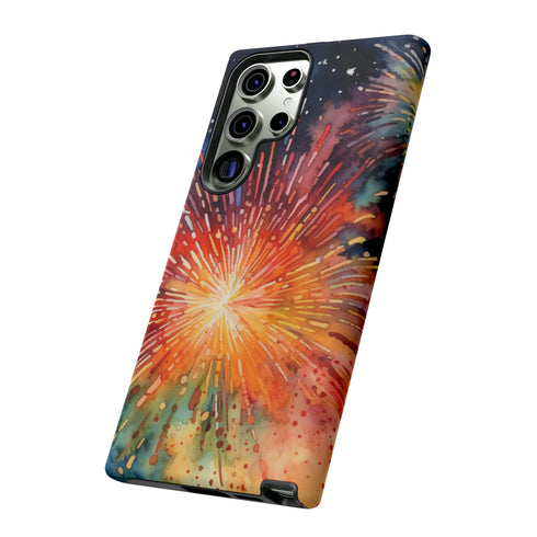 Summer Fireworks in Watercolor - Impact Resistant Phone Case